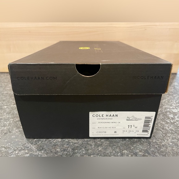 Cole Haan ZeroGrand Wingtip Oxfords - 11.5 WIDE - Black - Picture 2 of 10